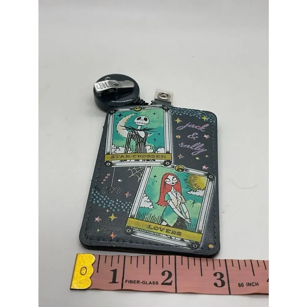 Nightmare Before Christmas Jack & Sally Black Cardholder Badge Reel